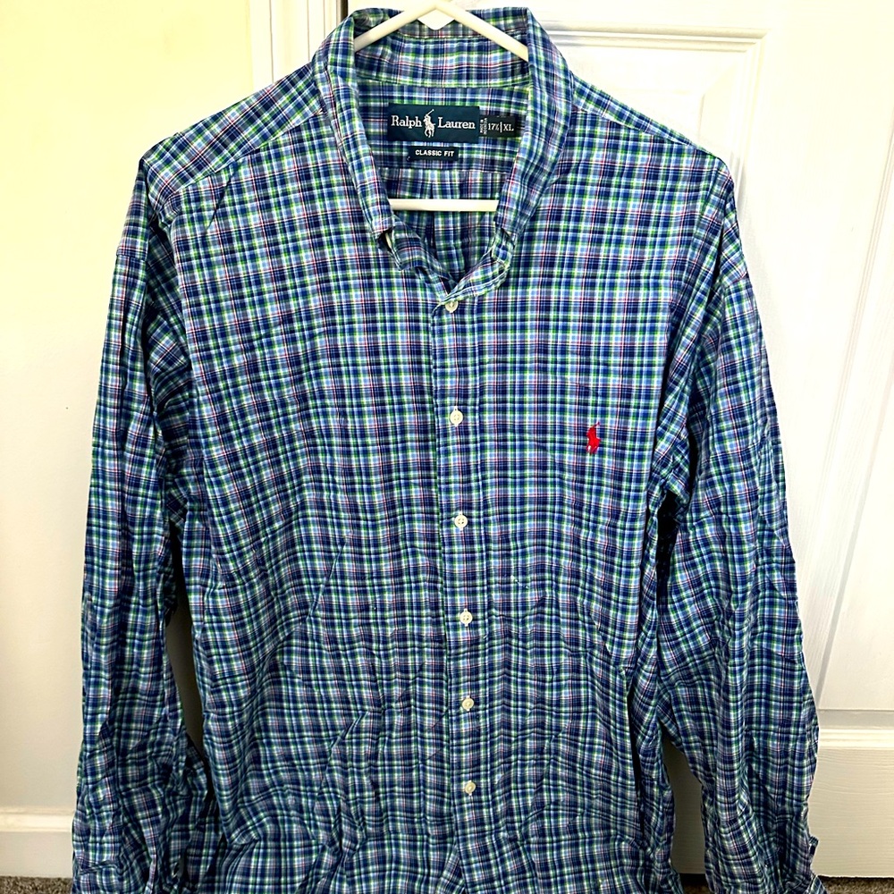 Polo Ralph Lauren Flannel Neck 17.5 size XL